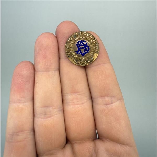 New York Foundling Medal Badge Pin