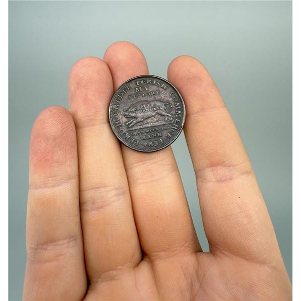 1834 Hard Times Token Running Boar
