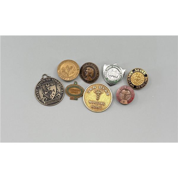 Collection of Medical Hospital Pins and Medals
