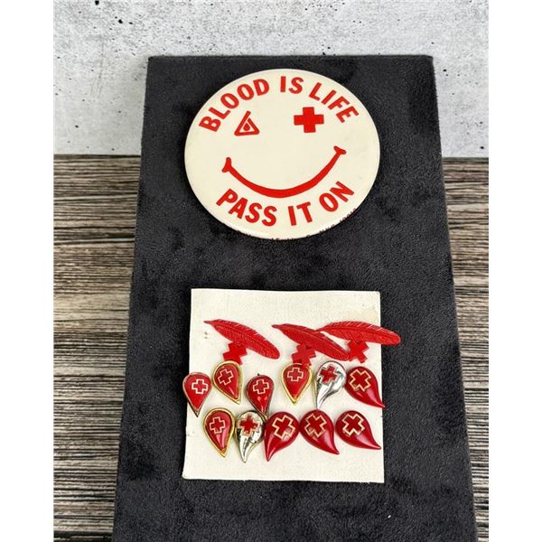 American Red Cross Blood Drive Pin Collection