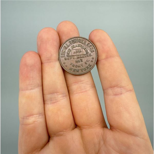1854 New York Merchant Token Lewis Squire & Sons