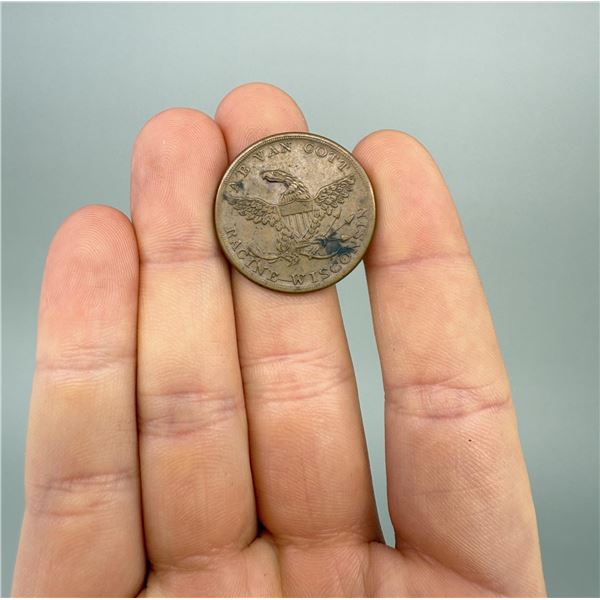 1850s Merchant Token A.B. Van Cott Wisconsin