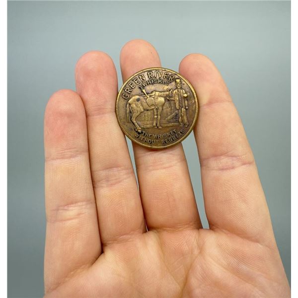 Green River Whiskey Lucky to Drink Token