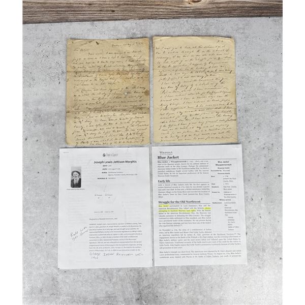 Indian Territory Agent Dew Moore Wisdom Letter