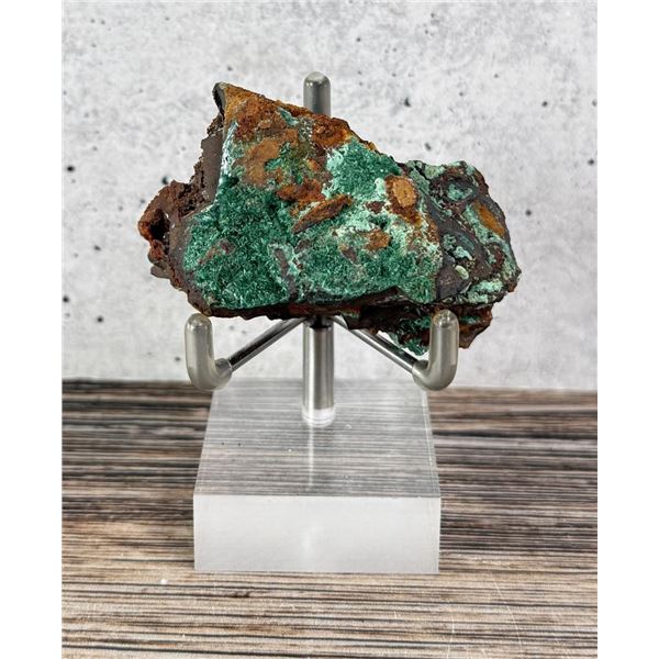 Malachite on Cuprite Mineral Specimen