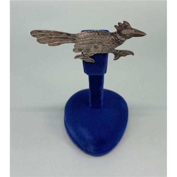 Navajo Sterling Silver Roadrunner Brooch