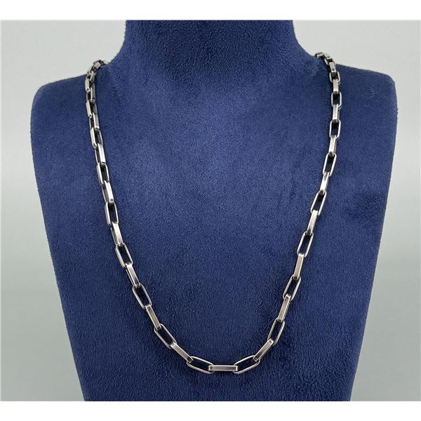 Navajo Sterling Silver Hand Cut Chain Necklace