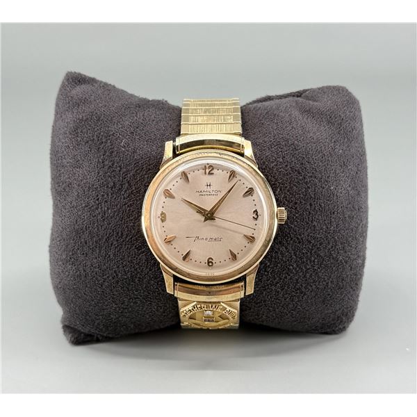 10k Gold Hamilton Masterpiece Thin-O-Matic Watch