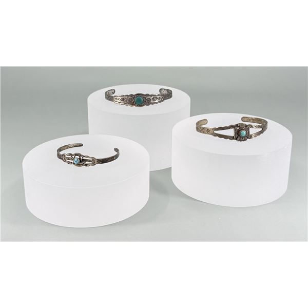 Old Pawn Navajo Sterling Turquoise Bracelets