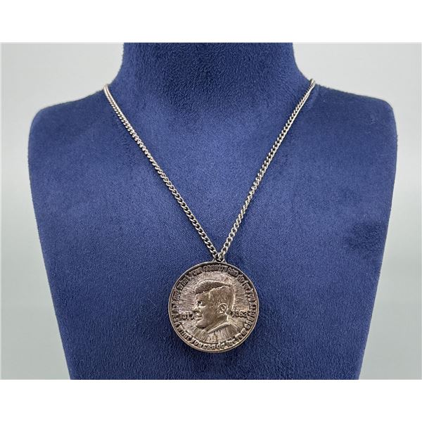 Sterling Silver JFK John F Kennedy Necklace