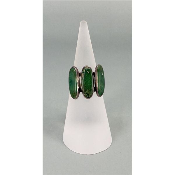 Old Pawn Zuni Sterling Silver Turquoise Ring