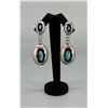 Image 1 : Navajo Sterling Turquoise Shadow Box Earrings