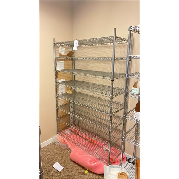 8 TIER 48"W X 18"D X 76"H CHROME MOBILE METRO STYLE RACKING SYSTEM