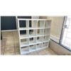 Image 2 : 2 WHITE MULTIPLE SECTION SHELVING UNITS
