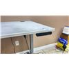 Image 2 : WHITE ADJUSTABLE  ROLLING  TABLE WITH ELECTRICAL APPLICATIONS