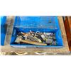 Image 2 : 2 BLUE METAL HANDHELD TOOL BOXES WITH ASSORTED CONTENTS