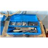 Image 3 : 2 BLUE METAL HANDHELD TOOL BOXES WITH ASSORTED CONTENTS