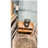 Image 4 : BLUE ADJUSTABLE  INDUSTRIAL WORK TABLE WITH LIGHTING BACK RACK AND 3 DRAWER STORAGE  CABINET  AND 3