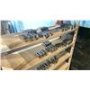 Image 2 : METAL 10 SHELF 36"W X 13" D  X 78" H ADJUSTABLE PARTS RACK UNIT WITH ASSORTED SOFTJAW TOOLING