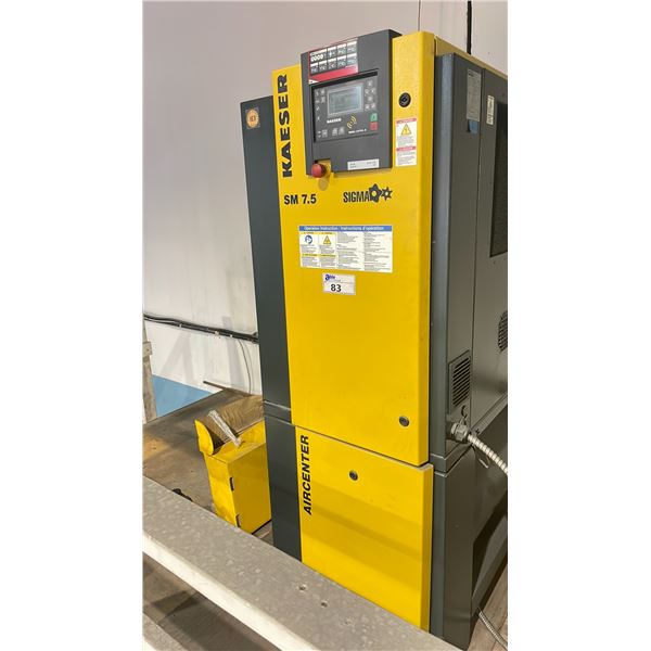 2017 KAESER SIGMA AIRCENTER SM 7.5 ELECTRIC INDUSTRIAL SCREW COMPRESSOR