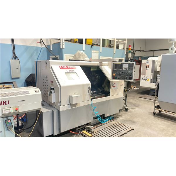 2005 YAMA SEKIKI A 2000 METAL WORKING LATHE WITH FANUC SERIS OI-TC CONTROL UNIT 4800 RPM