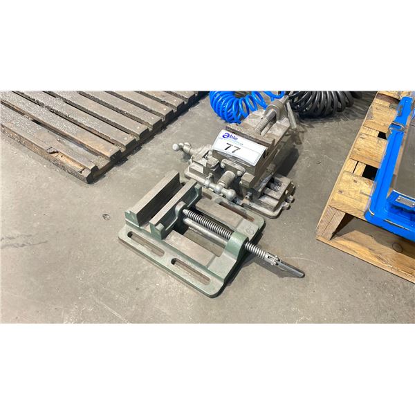 GENERAL INTERNATIONAL 6" EQUIP VISE AND GREY NO-NAME EQUIPMENT VISE