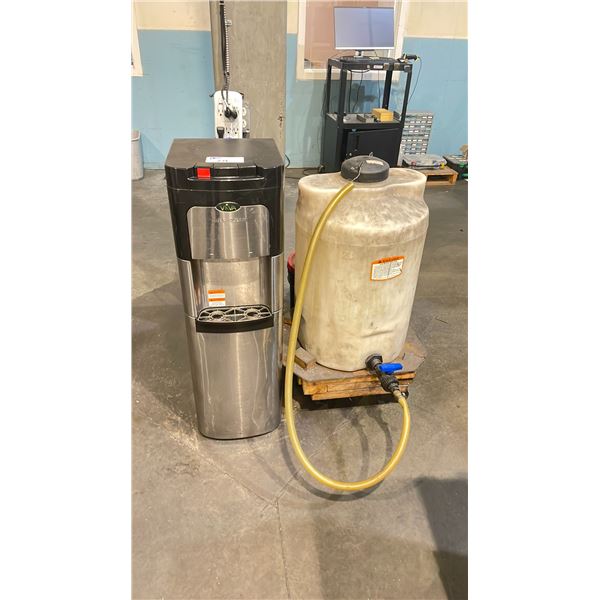 VIVA STAINLESS STEEL SELF CLEANING WATER COOLER AND BARR MOBILE CHEMICAL TANK