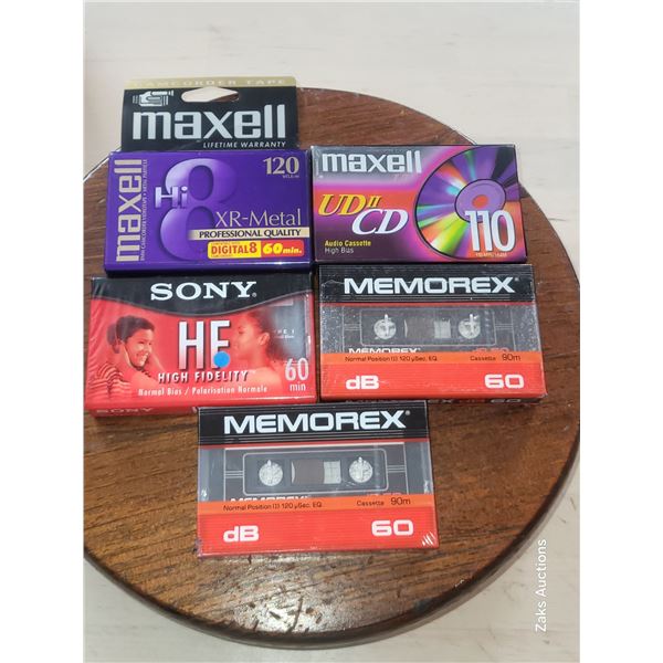 Lot of 5 Sealed Vintage Tapes