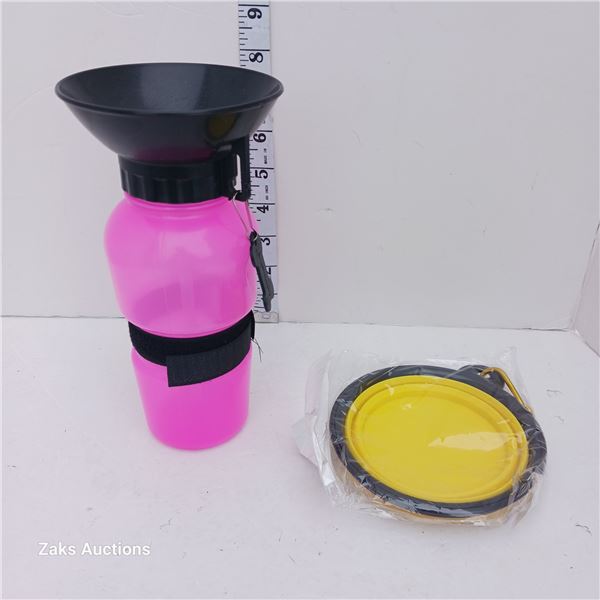 New Travel Dog Water Bottle & Bowl