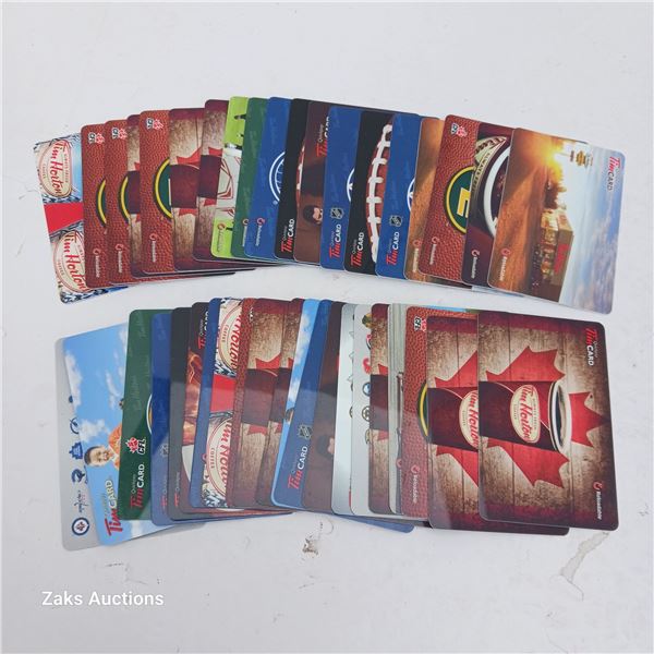 Large Lot Of Tim Hortons Gift Cards