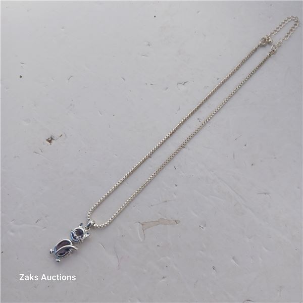 Vintage Kitten Cat Pendant Necklace