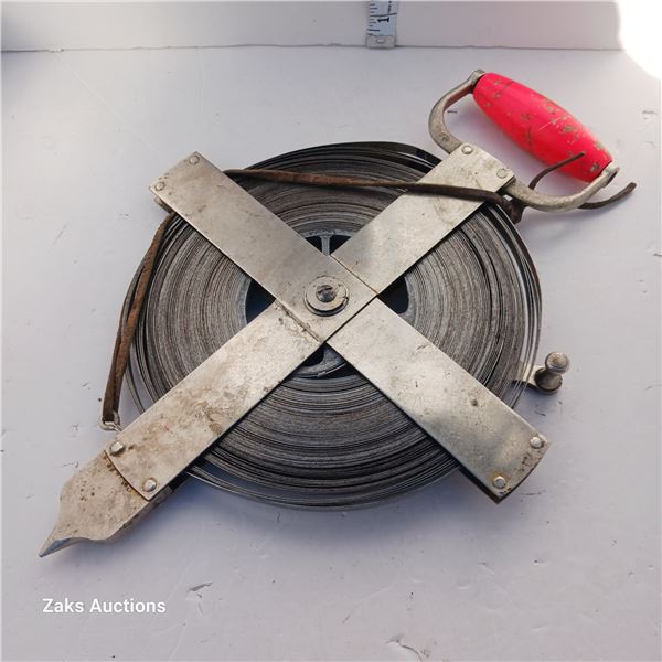 Lufkin Hi-Way Feet Surveyor Engineer 100' Steel Tape Measure Handle