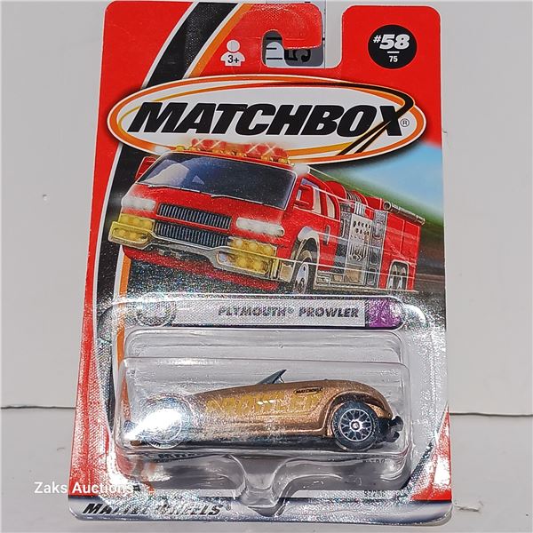 New Matchbox #58 Plymouth Prowler Gold Wheeled Envy Series 2001
