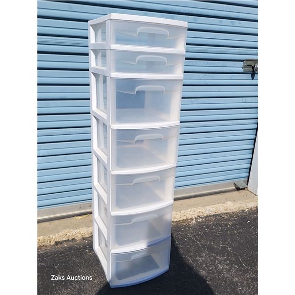 Tall 7 Drawer Plastic Organizer Cabinet