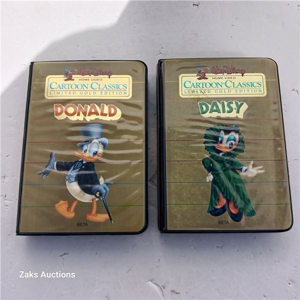 Two Vintage Beta Max, Limited Gold Edition, Donald & Daisy