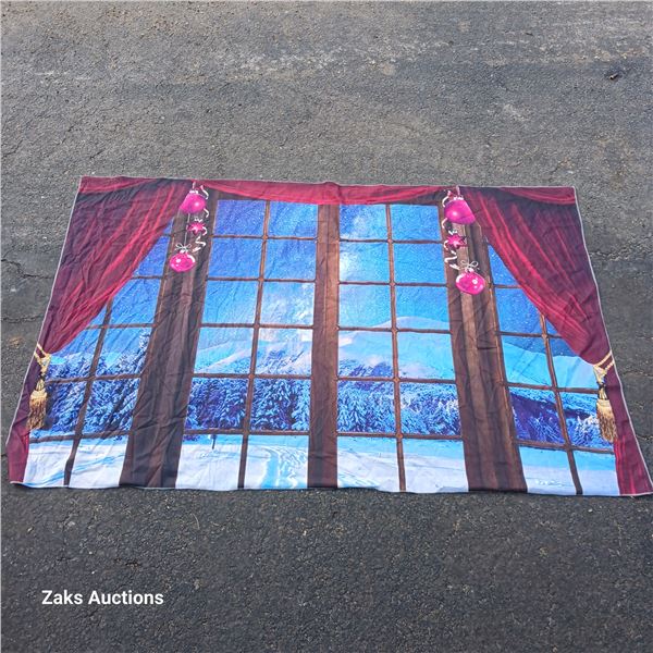 New Winter Tapestry Wall Hanging Snow Scene 38" x 58"