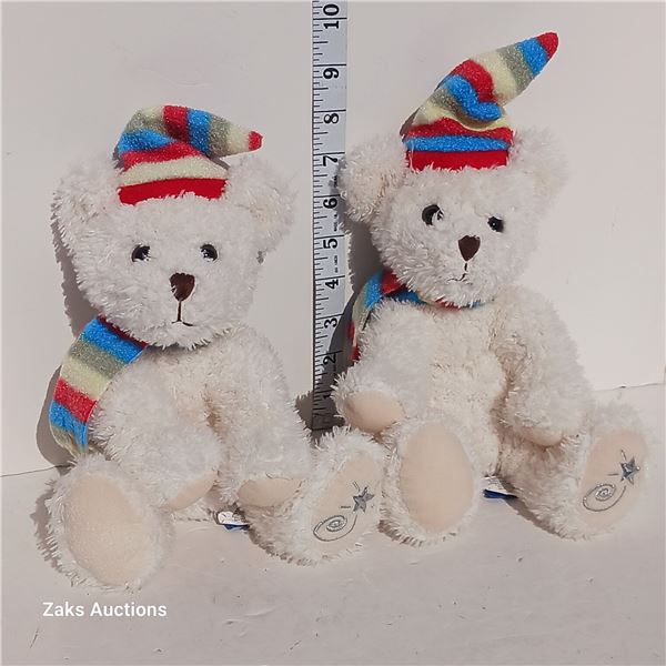 Two Russ Shining Stars Plush, White Bear