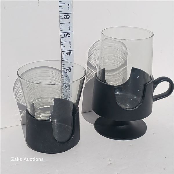 Two Vintage Corning Glas-Snap Smoke Glasses