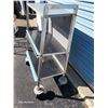 Image 2 : 3 Tier Metal Rolling Cart - Rolls VERY Smoothly!