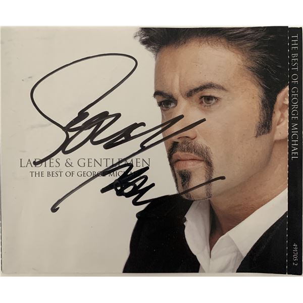 George Michael The Best Of signed CD cover