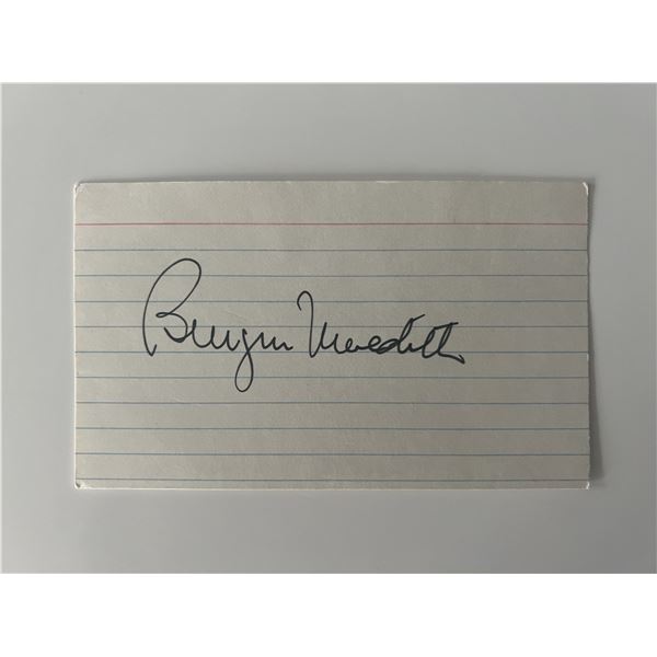 Batman's Burgess Meredith original signature