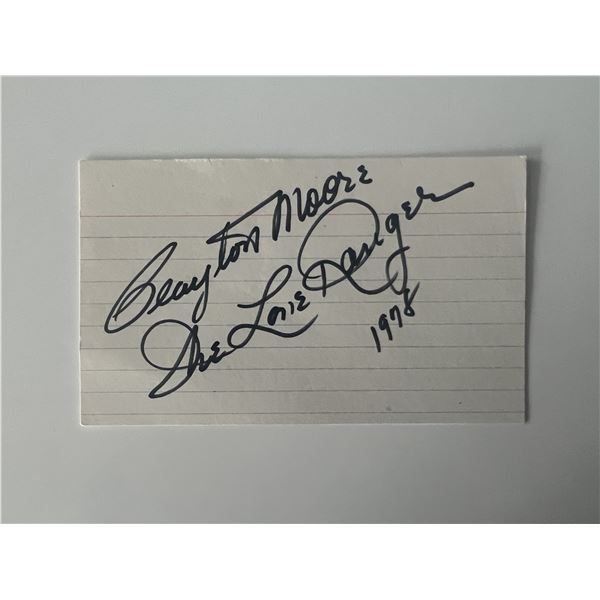 The Lone Ranger Clayton Moore original signature