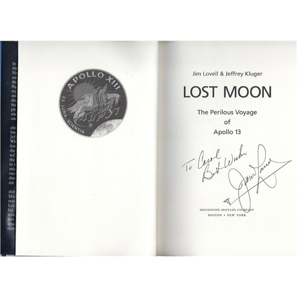 Lost Moon: The Perilous Voyage of Apollo 13 signed book