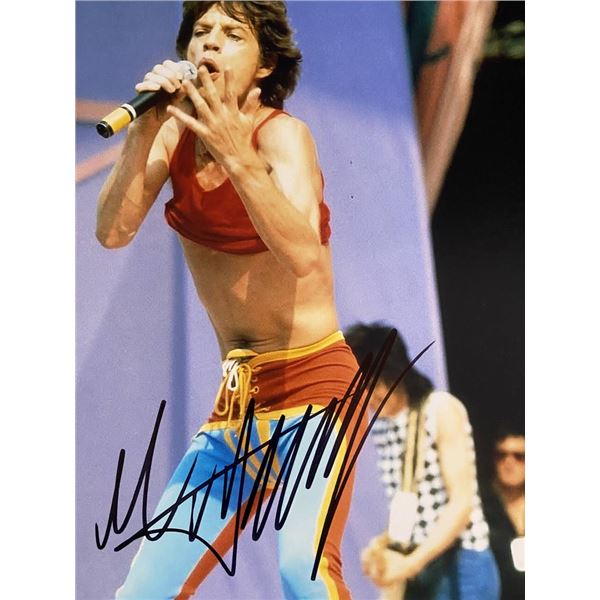 Rolling Stone Mick Jagger signed photo. GFA Authenticated