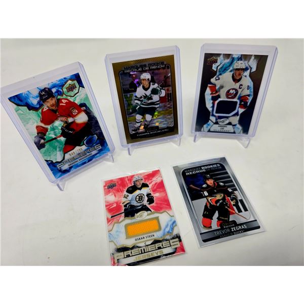 UD ICE & OPC Rookie Lot â€“ Premieres /799, 2 Jersey Cards & Zegras â€[x=