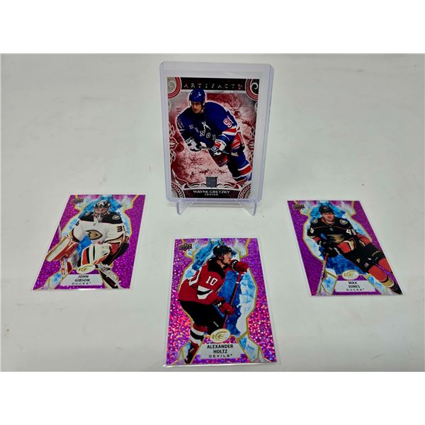 Wayne Gretzky & 4x Ice Battles Pink NHL Cards incl. Holtz, Gibson, Jones