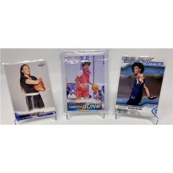 Basketball Rookie Card Trio: Scoot Henderson, Haley Jones, Anthony Black