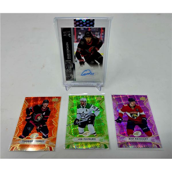 Egor Sokolov Autograph Rookie Card + Synergy Insert Trio Lot