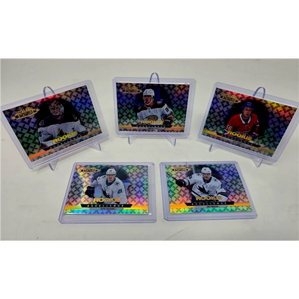 5-Card Upper Deck Stature Rookie Excellence Lot â€“ NHL Hockey