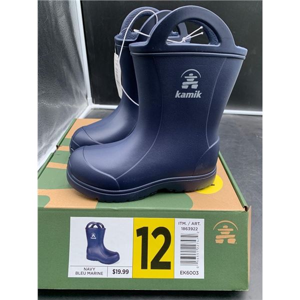 Kamik Children Navy Rain Boots – Size 12